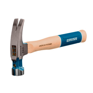 GROSS Молоток-гвоздодер, 380 г, угол 75, магнит, обрезиненная рукоятка AMERICAN HICKORY // GROSS (10 GROSS Молоток-гвоздодер, 380 г, угол 75, магнит, обрезиненная рукоятка AMERICAN HICKORY // GROSS (10