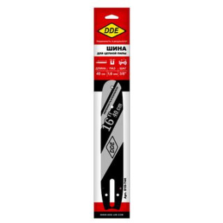 DDE Шина пилы цепной сварная DDE 16/40 см-3/8-1,6-60z (для цепи 75DP/LP)(163SLHD025) проф. (910-744) DDE Шина пилы цепной сварная DDE 16/40 см-3/8-1,6-60z (для цепи 75DP/LP)(163SLHD025) проф. (910-744)