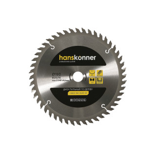 Hanskonner H9022-190-20/16-48 Пильный диск по дереву 190x20/16мм, 48 зубьев, Hanskonner Hanskonner H9022-190-20/16-48 Пильный диск по дереву 190x20/16мм, 48 зубьев, Hanskonner