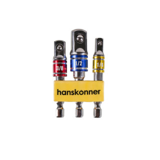 Набор адаптеров для торцевых головок 1/4&quot, 3/8&quot, 1/2&quot Hanskonner Набор адаптеров для торцевых головок 1/4&quot, 3/8&quot, 1/2&quot Hanskonner