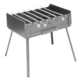 Palisad Мангал-дипломат в сумке 410x280x125, 1,5 мм, 6 шампуров в комплекте, Россия Camping// Palisa