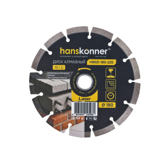 Диск алмазный Hanskonner H9021-180-22S Диск алмазный Hanskonner H9021-180-22S