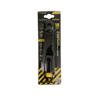 Hanskonner HK1076-08-01 Нож 18мм, обрезиненный корпус, доп. фиксирующий винт, лезвие SK2 0.7мм, Hans
