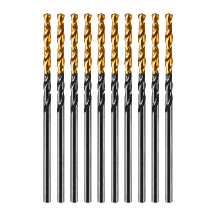 Denzel Сверло по металлу, 2 мм, HSS-Tin, Golden Tip, 10 шт.// Denzel (717203)