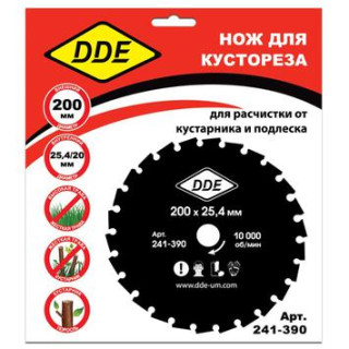 DDE Диск для кустореза DDE WOOD CUT 26 зубьев, 200 x 25,4/20 мм (толщина = 1,8 мм) (241-390)