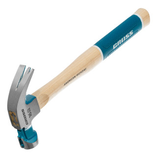 GROSS Молоток-гвоздодер,450 г, угол 45, магнит, обрезиненная рукоятка AMERICAN HICKORY // GROSS (104 GROSS Молоток-гвоздодер,450 г, угол 45, магнит, обрезиненная рукоятка AMERICAN HICKORY // GROSS (104