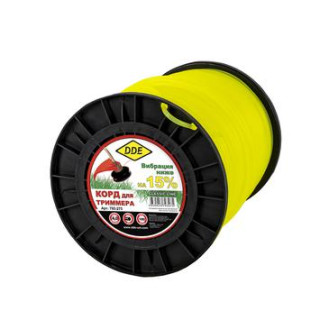 DDE Корд триммерный на катушке DDE Classic line (круг) 4,0 мм х 180 м, желтый (793-275) (793-275) DDE Корд триммерный на катушке DDE Classic line (круг) 4,0 мм х 180 м, желтый (793-275) (793-275)