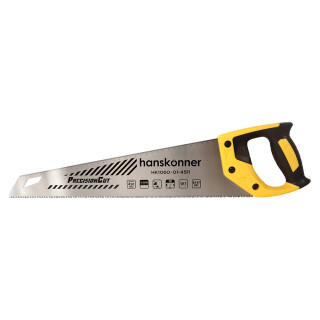 Hanskonner HK1060-01-4511 Ножовка по дереву, 450мм, 11-12 TPI, SK5, 3D зуб, чистый рез, Hanskonner