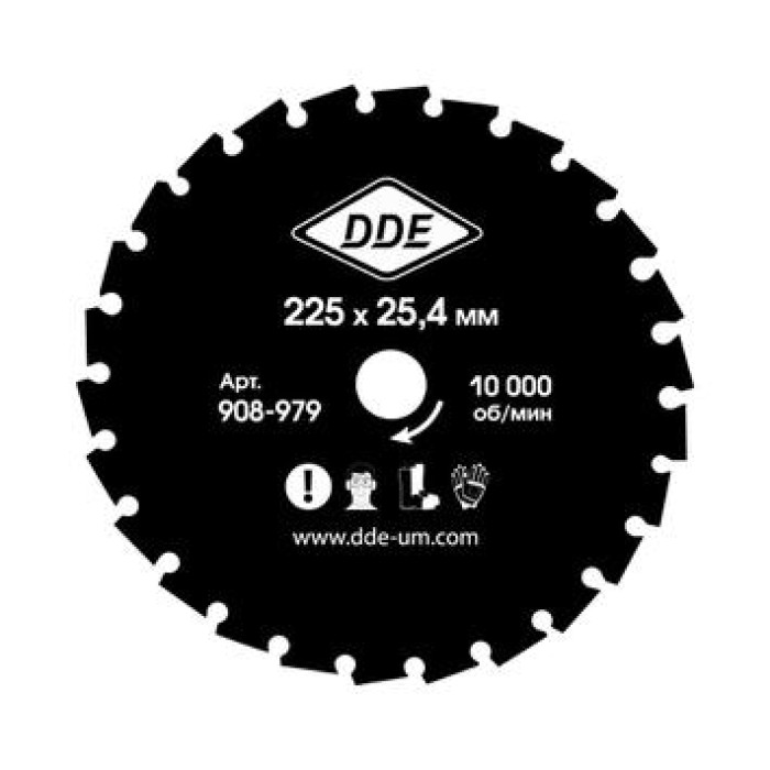 DDE Нож для кустореза DDE WOOD CUT 26 зубьев, 225 x 25,4/20 мм (толщина = 2 мм) (908-979)