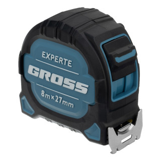 GROSS Рулетка Experte, 8 м x 27 мм, двухкомпон. корпус, магнит, двухстор. разметка, нейлон// Gross ( GROSS Рулетка Experte, 8 м x 27 мм, двухкомпон. корпус, магнит, двухстор. разметка, нейлон// Gross (