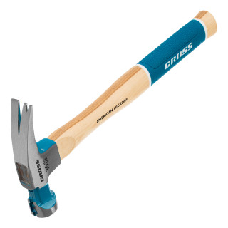 GROSS Молоток-гвоздодер,450 г, угол 75, магнит, обрезиненная рукоятка AMERICAN HICKORY // GROSS (104 GROSS Молоток-гвоздодер,450 г, угол 75, магнит, обрезиненная рукоятка AMERICAN HICKORY // GROSS (104