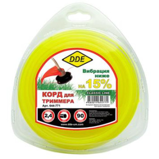 DDE Корд триммерный в блистере DDE Classic line (круг) 2,4 мм х 87 м, желтый (644-771) DDE Корд триммерный в блистере DDE Classic line (круг) 2,4 мм х 87 м, желтый (644-771)
