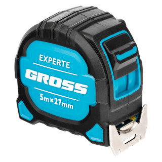 GROSS Рулетка Experte, 5 м x 27 мм, двухкомпон. корпус, магнит, двухстор. разметка, нейлон// Gross ( GROSS Рулетка Experte, 5 м x 27 мм, двухкомпон. корпус, магнит, двухстор. разметка, нейлон// Gross (