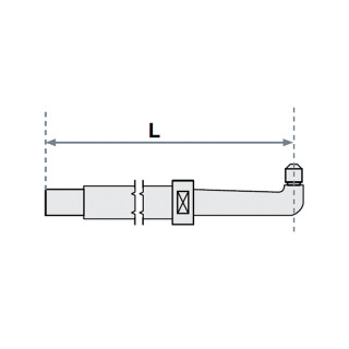 Fubag Нижнее плечо прямое O 22 х 125мм для серии SG 4-6 (38926) Fubag Нижнее плечо прямое O 22 х 125мм для серии SG 4-6 (38926)