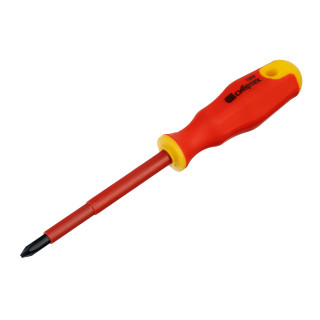 Сибртех Отвертка диэлектрическая PH2x100 мм, CrV, до 1000 В, двухкомпонентная рукоятка// Сибртех (12 Сибртех Отвертка диэлектрическая PH2x100 мм, CrV, до 1000 В, двухкомпонентная рукоятка// Сибртех (12