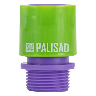 Palisad Соединитель пластмассовый быстросъемный, внешняя резьба 3/4// Palisad (66 175)