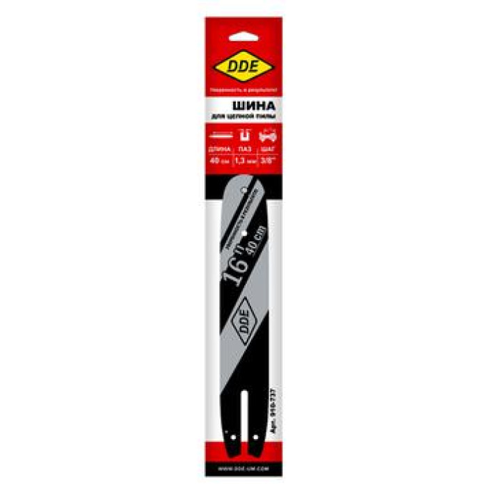 DDE Шина пилы цепной сварная DDE 16/40 см-3/8-1,3-55z (для цепи 91P/VS/VXL)(160SDEA074) (910-737)