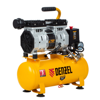 Denzel Компрессор DLS650/10 безмаслянный малошумный 650 Вт, 120 л/мин,ресивер 10 л// Denzel (58021) Denzel Компрессор DLS650/10 безмаслянный малошумный 650 Вт, 120 л/мин,ресивер 10 л// Denzel (58021)