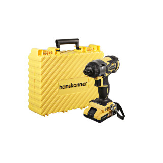 Hanskonner HCD18280H Винтоверт акк.б/щ.18В,280Нм,2 акк.Li-Ion 2,4Ач,3 скор,1/4,быст.зар,OneBat,Hansk