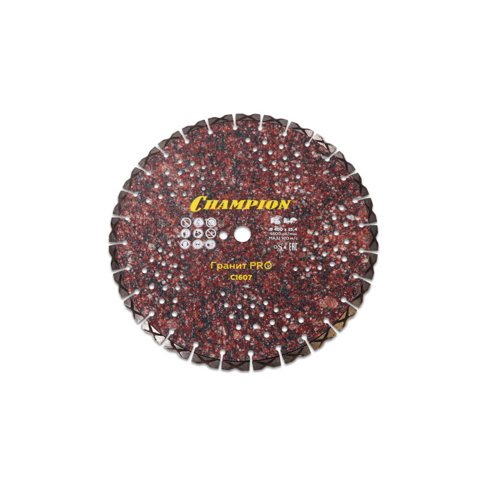 гранит PRO 400/25,4/10 Laser Granite (твердые блоки, старый бетон) CHAMPION