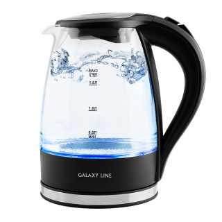 LINE GL 0552 (8шт) Чайник электрический объем 1,7л, 2200 Вт, скрытый нагревательный элемент Galaxy