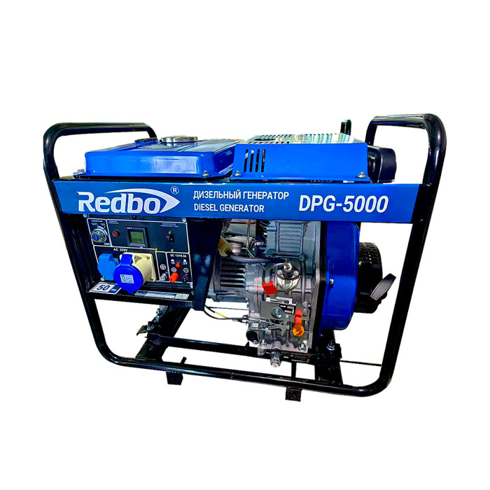 REDBO DPG-5000 Генератор дизельный (418см3, 5.0 кВт./5.5 кВт,ручной/электро стартер