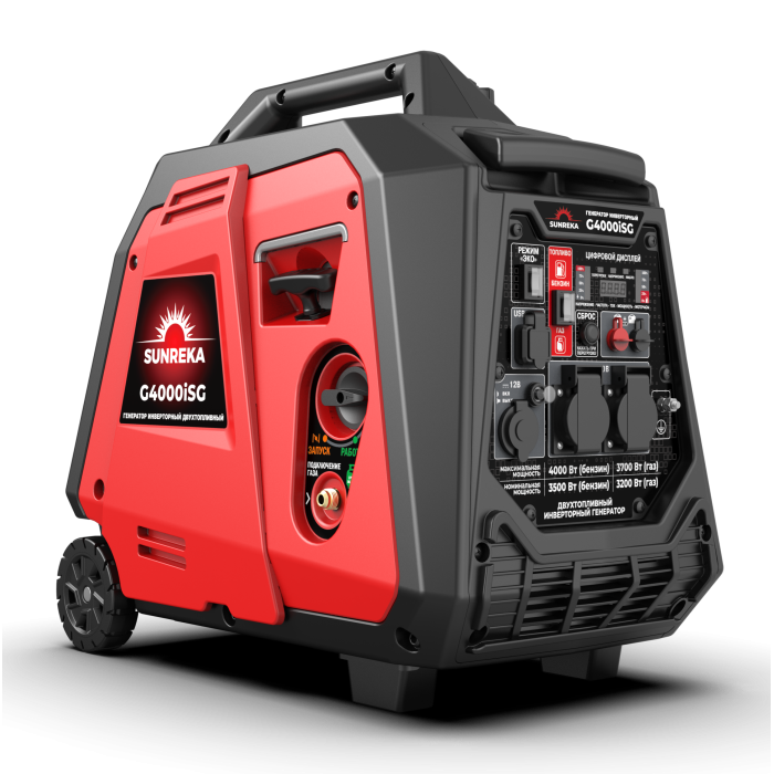Бензиновый инверторный генератор SUNREKA G4000iSG (4кВт, 1-Ф,ручной стартер)