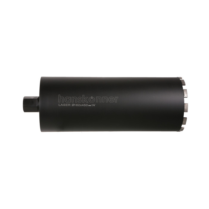 Коронка алмазная LASER по железобетону 162 мм, 1 1/4&quot , L=450мм, Hanskonner — артикул H1055-11-162