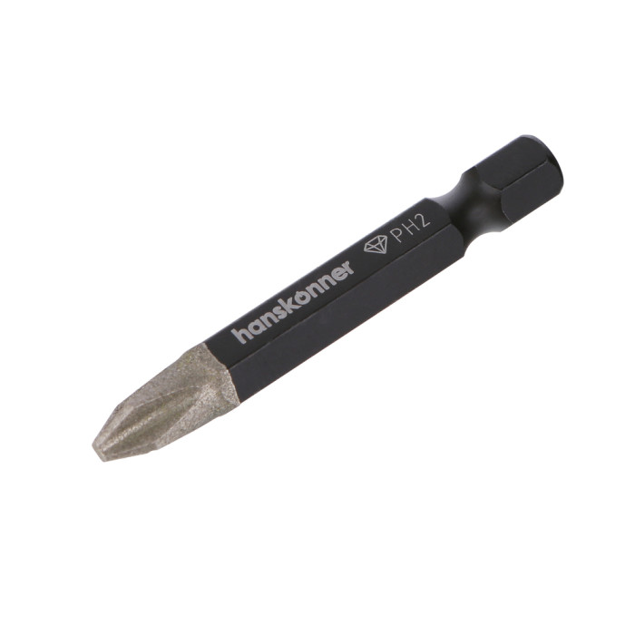 Hanskonner HKPH2-50-2 Биты PH2x50мм, сталь S2, Diamond Powder, 2шт,Hanskonner
