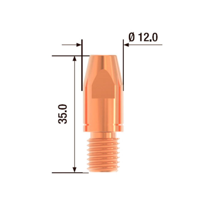 Fubag Контактный наконечник M10х35 мм CuCrZr D=1.6 мм (10 шт.) (FB.CTM10.35-16)