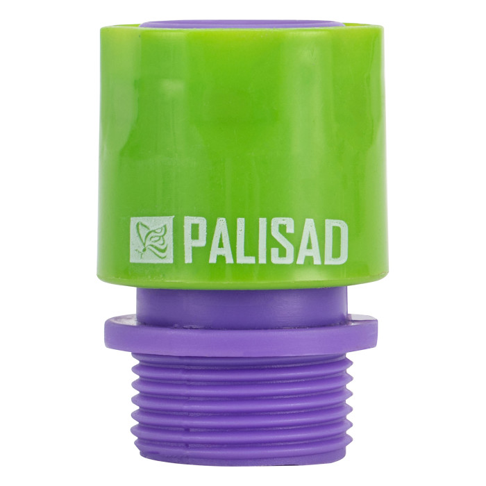 Palisad Соединитель пластмассовый быстросъемный, внешняя резьба 3/4// Palisad (66 175) — артикул 66175
