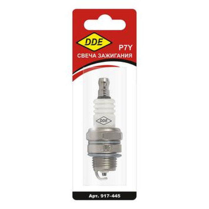 Свеча зажигания DDE - P7Y (Champion CJ7Y, Bosch WS8F, NGK BPM7A) бензопилы, триммеры, мотобуры — артикул 917-445