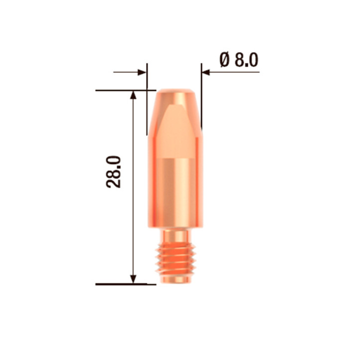 Fubag Контактный наконечник M6х28 мм ECU D=1.6 мм  (25 шт.) (FB.CTM6.28-16)