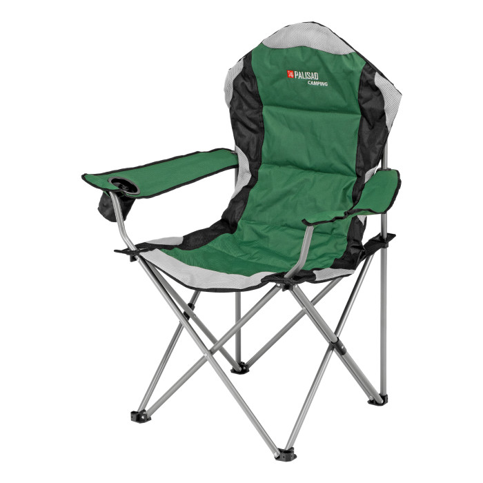 Palisad Кресло складное с подлокотниками и подстаканником 60/60/110/92 Camping// Palisad (69592)