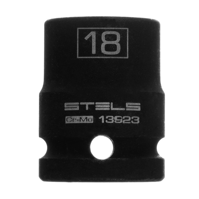 STELS Головка ударная шестигранная, 18 мм, 1/2, CrMo// Stels (13 923) — артикул 13923
