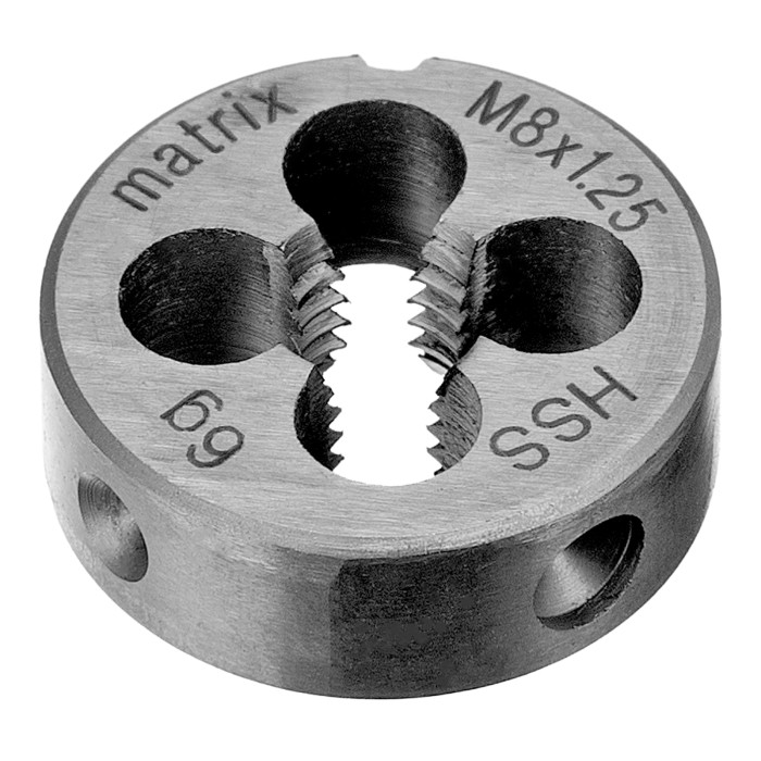 MATRIX Плашка М8 х 1,25 мм, Р6М5// Matrix (77077)