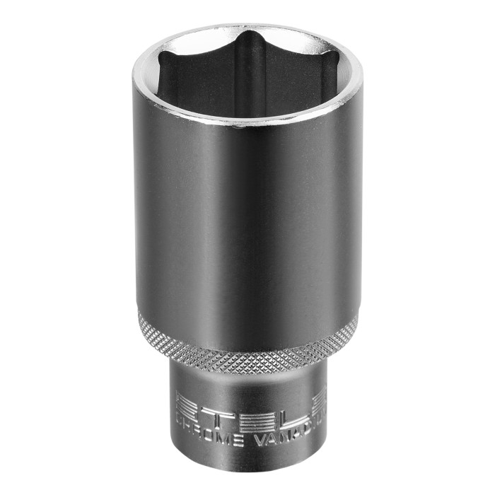 STELS Головка торцевая удлиненная, 30 мм, 6-гранная, CrV, под квадрат 1/2"// Stels (13885)