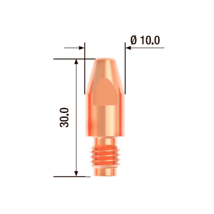Fubag Контактный наконечник M8х30 мм ECU D=0.9 мм (25 шт.) (FB.CTM8.30-09)