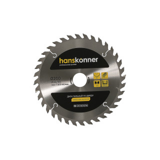 Hanskonner H9022-200-32/30-36 Пильный диск по дереву 200x32/30мм, 36 зубьев, Hanskonner Hanskonner H9022-200-32/30-36 Пильный диск по дереву 200x32/30мм, 36 зубьев, Hanskonner