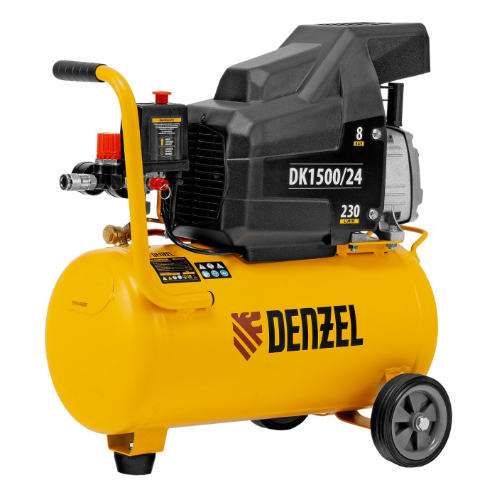 SPARTA Компрессор воздушный DK1500/24,Х-PRO 1,5 кВт, 230 л/мин, 24 л// Denzel (58063)