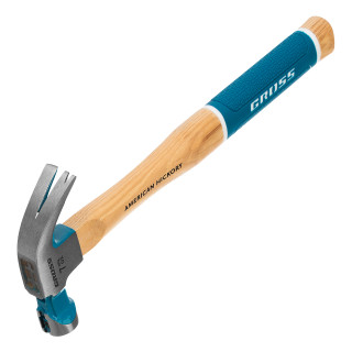 GROSS Молоток-гвоздодер,200 г, угол 45, магнит, обрезиненная рукоятка AMERICAN HICKORY // GROSS (104 GROSS Молоток-гвоздодер,200 г, угол 45, магнит, обрезиненная рукоятка AMERICAN HICKORY // GROSS (104