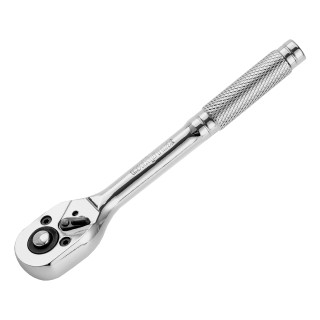 Сибртех Ключ-трещотка 1/4", 45 зубьев, цельнометаллический, с быстрым сбросом, CrV, хром// Сибртех (