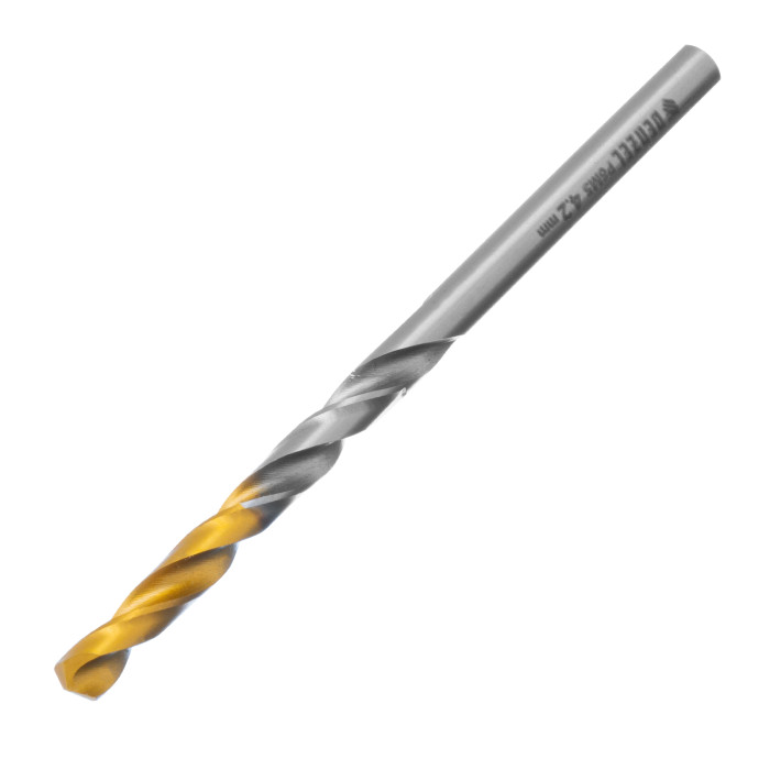 Сверло спиральное по металлу 4,2 x 75 мм, Р6М5, Golden Tip  Denzel — артикул 718230