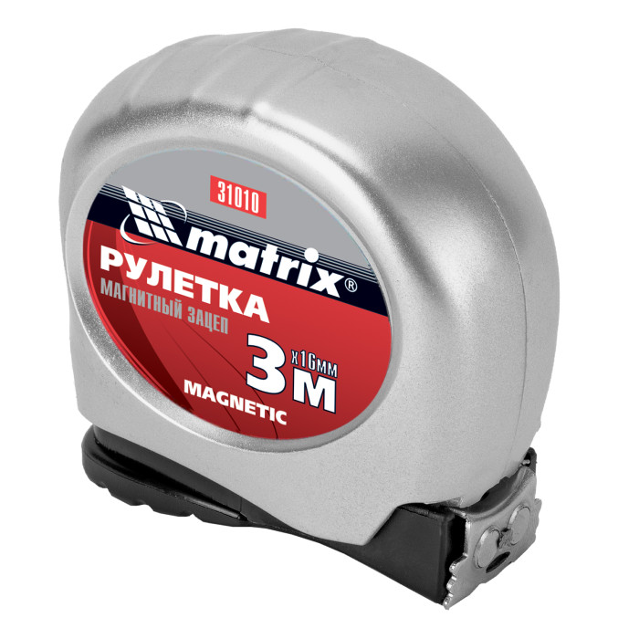 MATRIX Рулетка Magnetic, 3 м х 16 мм, магнитный зацеп// Matrix (31 010) — артикул 31010