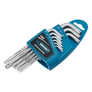 GROSS Набор ключей имбусовых TORX-TT, 9 шт: T10-T50, удлиненные, S2, сатинированные// Gross (16 407) GROSS Набор ключей имбусовых TORX-TT, 9 шт: T10-T50, удлиненные, S2, сатинированные// Gross (16 407)