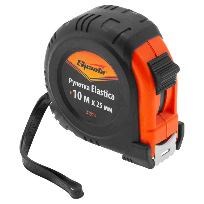 SPARTA Рулетка Elastica, 10 м х 25 мм, обрезиненный корпус// Sparta (31 314) — артикул 31314
