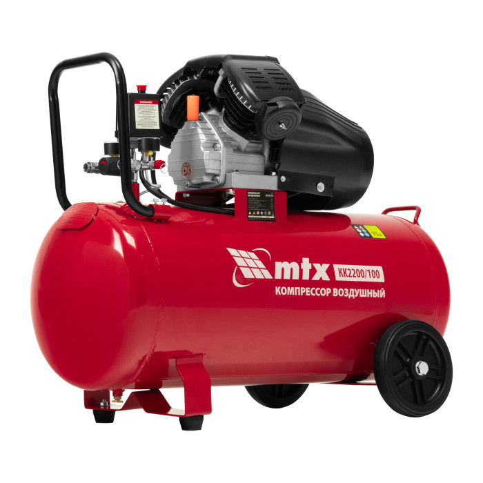 MTX Компрессор воздушный КК-2200/100, 2,2 кВт, 350 л/мин, 100 л, прямой привод, масляный// MTX (5803 — артикул 58033