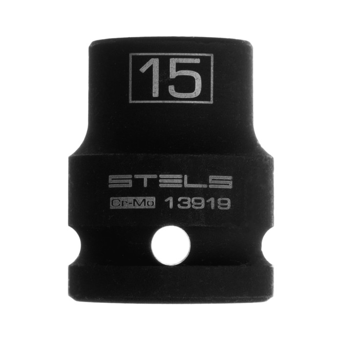 STELS Головка ударная шестигранная, 15 мм, 1/2, CrMo// Stels (13 919) — артикул 13919