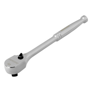 GROSS Ключ-трещотка 1/2", CrV, 120 зубьев, цельнометаллический, хром// Gross (14052)