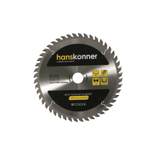 Hanskonner H9022-250-32/30-48 Пильный диск по дереву 250x32/30 мм, 48 зубьев, Hanskonner Hanskonner H9022-250-32/30-48 Пильный диск по дереву 250x32/30 мм, 48 зубьев, Hanskonner
